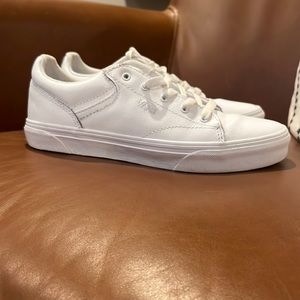 White Leather Youth 5 Vans